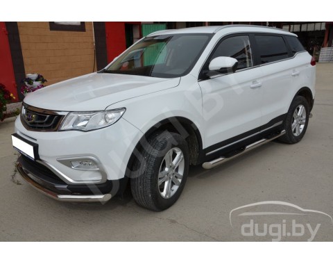 GEELY ATLAS с 2016-н.в. защита переднего бампера одинарная труба d60 из нержавеющей стали